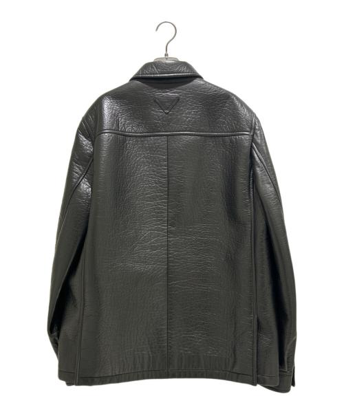 PRADA（プラダ）PRADA (プラダ) ナッパレザーキャバンジャケット UPS683SOOO173A ブラック サイズ:50の古着・服飾アイテム