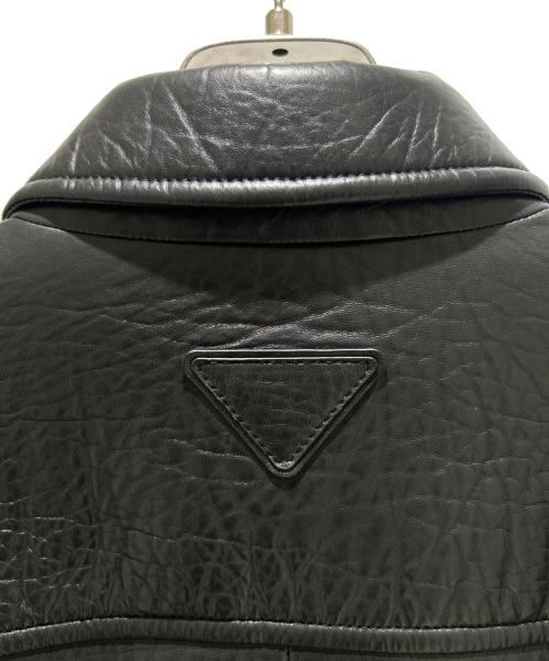 PRADA（プラダ）PRADA (プラダ) ナッパレザーキャバンジャケット UPS683SOOO173A ブラック サイズ:50の古着・服飾アイテム