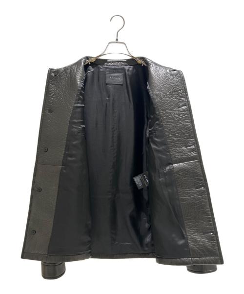PRADA（プラダ）PRADA (プラダ) ナッパレザーキャバンジャケット UPS683SOOO173A ブラック サイズ:50の古着・服飾アイテム