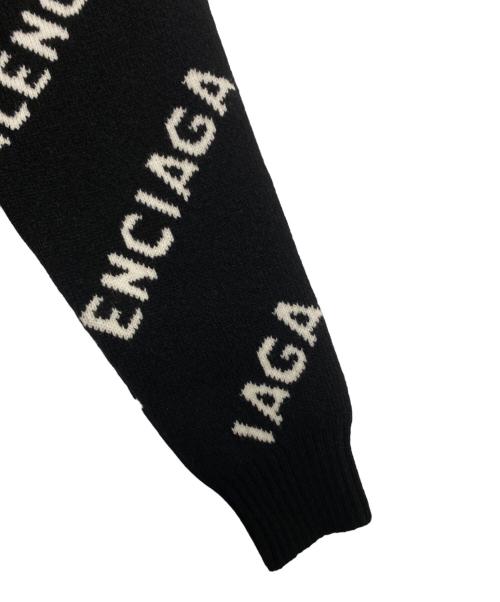 BALENCIAGA（バレンシアガ）BALENCIAGA (バレンシアガ) オールオーバーロゴニット ブラック サイズ:Sの古着・服飾アイテム