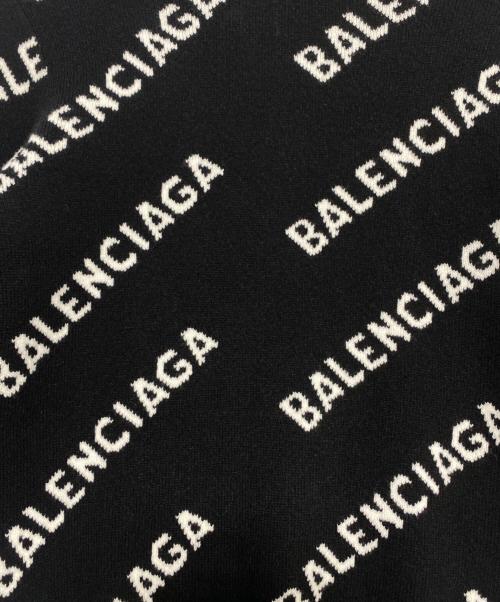 BALENCIAGA（バレンシアガ）BALENCIAGA (バレンシアガ) オールオーバーロゴニット ブラック サイズ:Sの古着・服飾アイテム