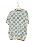 GUCCI (グッチ) GUCCI GG Logo Knit Polo Shirt/GGロゴ ニットポロシャツ/741962 XKC6B アイボリー×スカイブルー サイズ:XXL：70000円