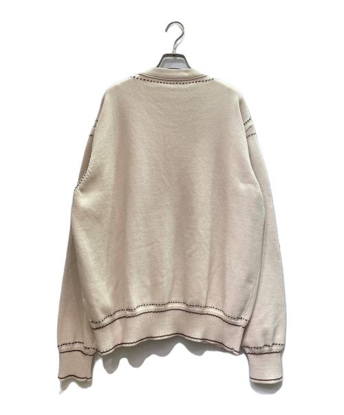 LOUIS VUITTON（ルイ ヴィトン）LOUIS VUITTON (ルイ ヴィトン) シグネチャーライト LVロゴ カーディガン ベージュ サイズ:XLの古着・服飾アイテム