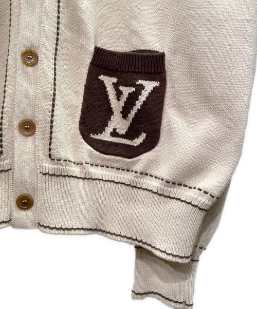 LOUIS VUITTON（ルイ ヴィトン）LOUIS VUITTON (ルイ ヴィトン) シグネチャーライト LVロゴ カーディガン ベージュ サイズ:XLの古着・服飾アイテム