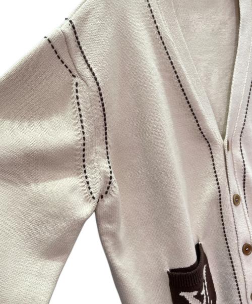 LOUIS VUITTON（ルイ ヴィトン）LOUIS VUITTON (ルイ ヴィトン) シグネチャーライト LVロゴ カーディガン ベージュ サイズ:XLの古着・服飾アイテム