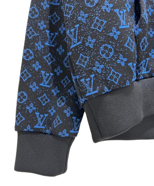 LOUIS VUITTON（ルイ ヴィトン）LOUIS VUITTON (ルイ ヴィトン) モノグラム ジップスルー ジャカード フーディ ブラック×ブルー サイズ:Sの古着・服飾アイテム