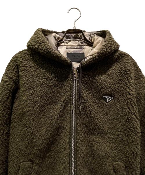 PRADA（プラダ）PRADA (プラダ) トライアングルプレートボアジャケット カーキ サイズ:XXSの古着・服飾アイテム