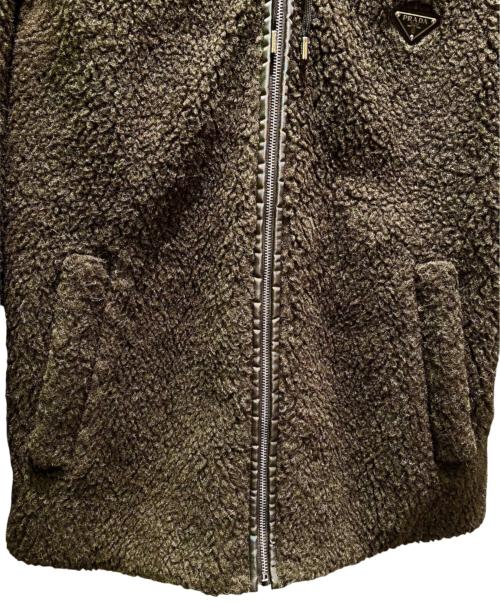 PRADA（プラダ）PRADA (プラダ) トライアングルプレートボアジャケット カーキ サイズ:XXSの古着・服飾アイテム