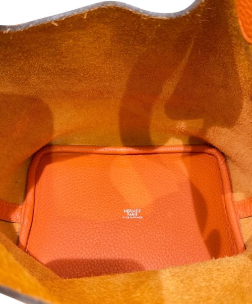 HERMES（エルメス）HERMES (エルメス) Picotin Lock/ピコタンロックPM/□R:2014/トリヨンクレマンス/シルバー金具/ハンドバッグ オレンジ系 サイズ:PMの古着・服飾アイテム