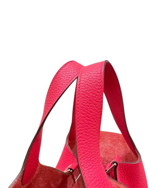 HERMES（エルメス）HERMES (エルメス) Picotin Lock/ピコタンロックPM/A刻印:2017年/トリヨンクレマンス/シルバー金具/ハンドバッグ ローズ系 サイズ:PMの古着・服飾アイテム