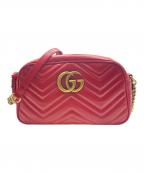 GUCCIグッチ）の古着「チェーンショルダーバッグ」｜レッド