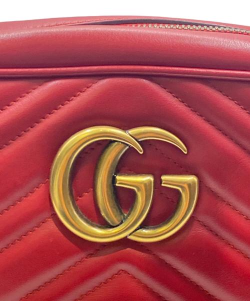 GUCCI（グッチ）GUCCI (グッチ) チェーンショルダーバッグ レッドの古着・服飾アイテム