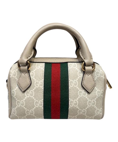 GUCCI（グッチ）GUCCI (グッチ) 〔オフィディア〕ミニ ボストンバッグ ベージュの古着・服飾アイテム
