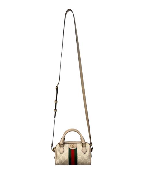 GUCCI（グッチ）GUCCI (グッチ) 〔オフィディア〕ミニ ボストンバッグ ベージュの古着・服飾アイテム