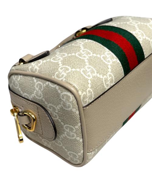 GUCCI（グッチ）GUCCI (グッチ) 〔オフィディア〕ミニ ボストンバッグ ベージュの古着・服飾アイテム