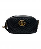 GUCCIグッチ）の古着「GGマーモント スモール カメラバッグ」｜ブラック