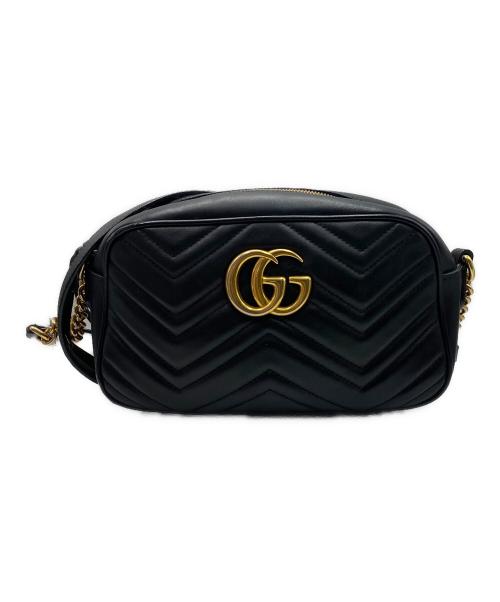 GUCCI（グッチ）GUCCI (グッチ) GGマーモント スモール カメラバッグ ブラックの古着・服飾アイテム