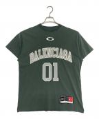 BALENCIAGAバレンシアガ）の古着「バスケットボールゲームロゴTシャツ」｜グリーン