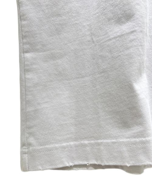 BALENCIAGA（バレンシアガ）BALENCIAGA (バレンシアガ) ダメージ加工リバースロゴTシャツ/612966 TNVV8 ラベンダー サイズ:XSの古着・服飾アイテム