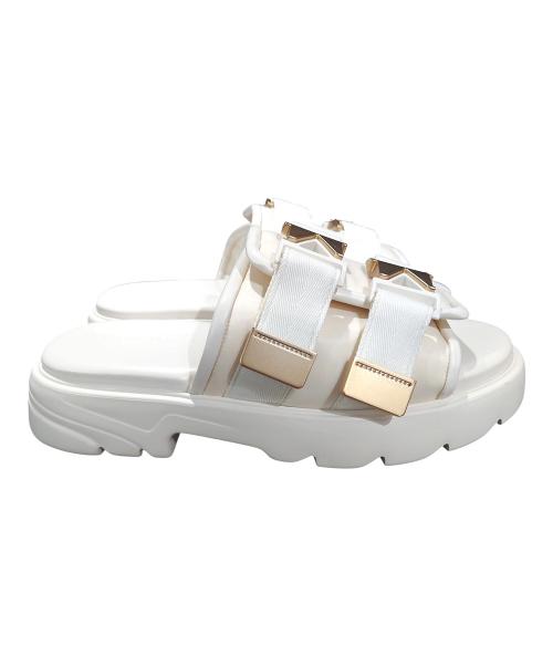 BOTTEGA VENETA（ボッテガベネタ）BOTTEGA VENETA (ボッテガベネタ) サンダル ベージュ サイズ:42の古着・服飾アイテム