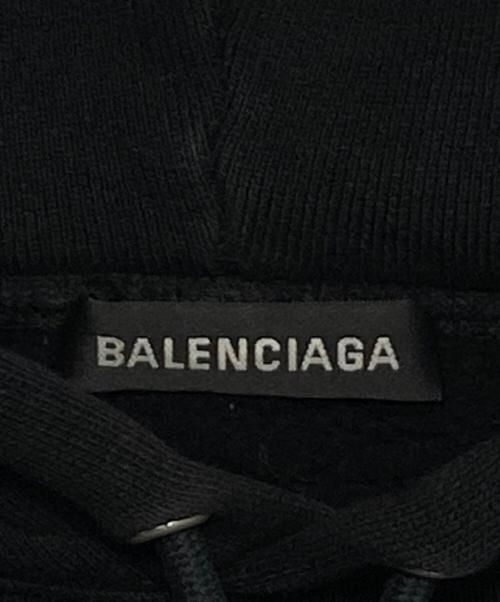 BALENCIAGA（バレンシアガ）BALENCIAGA (バレンシアガ) プリントパーカー ブラック サイズ:Lの古着・服飾アイテム