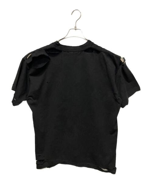 BALENCIAGA（バレンシアガ）BALENCIAGA (バレンシアガ) ダメージ加工Tシャツ/ロゴプリント Tシャツ ブラック サイズ:Sの古着・服飾アイテム