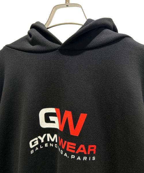 BALENCIAGA（バレンシアガ）BALENCIAGA (バレンシアガ) 20AW GYM WEAR LARGE FIT HOODIE ジム ウェア ラージフィット フーディ/620973 TIVD4 ブラック サイズ:XXSの古着・服飾アイテム
