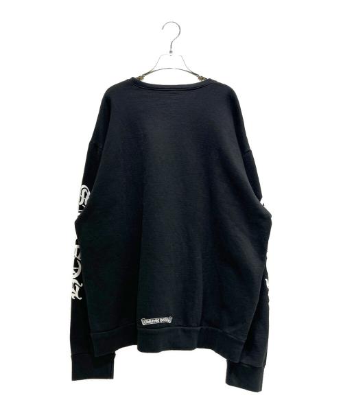 CHROME HEARTS（クロムハーツ）CHROME HEARTS (クロムハーツ) Neck Logo Crewneck Sweatshirt/ネックロゴ クルーネック スウェット ブラック サイズ:Lの古着・服飾アイテム