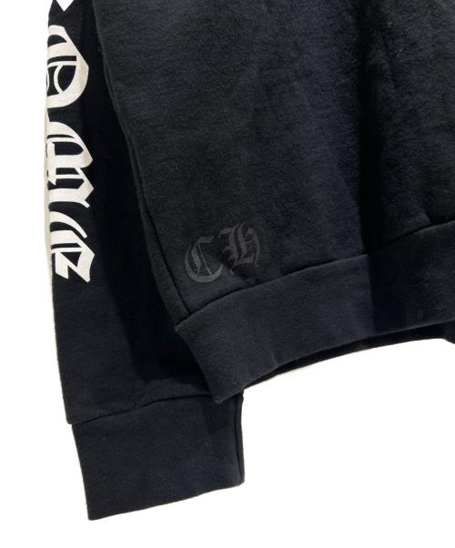 CHROME HEARTS（クロムハーツ）CHROME HEARTS (クロムハーツ) Neck Logo Crewneck Sweatshirt/ネックロゴ クルーネック スウェット ブラック サイズ:Lの古着・服飾アイテム
