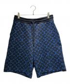 LOUIS VUITTONルイ ヴィトン）の古着「モノグラム スルー ジャガードハーフパンツ/Monogram Jacquard Shorts Logo Pattern Half Pants/RM2319 SQ5 HOY05W」｜ブラック×ブルー
