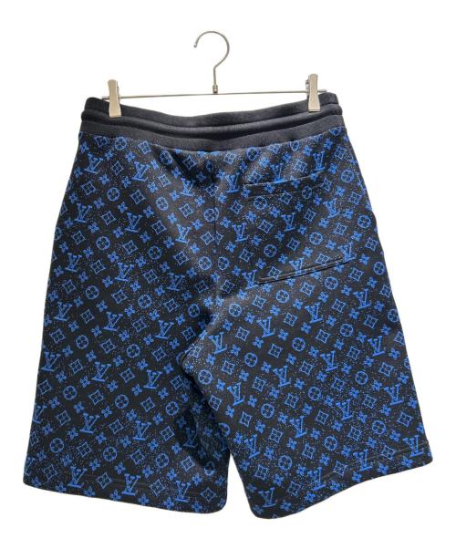 LOUIS VUITTON（ルイ ヴィトン）LOUIS VUITTON モノグラム スルー ジャガードハーフパンツ/Monogram Jacquard Shorts Logo Pattern Half Pants/RM2319 SQ5 HOY05W ブラック×ブルー サイズ:XLの古着・服飾アイテム