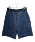LOUIS VUITTON（ルイ ヴィトン）の古着「モノグラム スルー ジャガードハーフパンツ/Monogram Jacquard Shorts Logo Pattern Half Pants/RM2319 SQ5 HOY05W」｜ブラック×ブルー