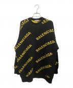 BALENCIAGAバレンシアガ）の古着「オールオーバーロゴニット」｜ブラック