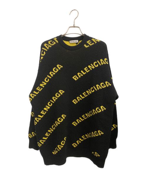 BALENCIAGA（バレンシアガ）BALENCIAGA (バレンシアガ) オールオーバーロゴニット ブラック サイズ:XSの古着・服飾アイテム