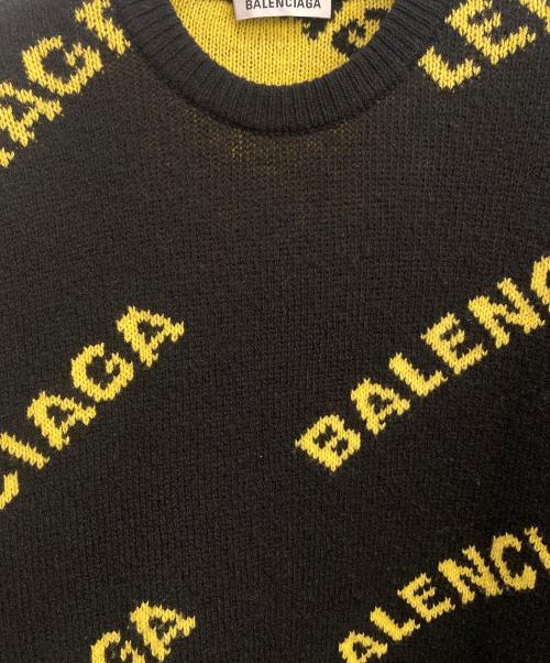 BALENCIAGA（バレンシアガ）BALENCIAGA (バレンシアガ) オールオーバーロゴニット ブラック サイズ:XSの古着・服飾アイテム