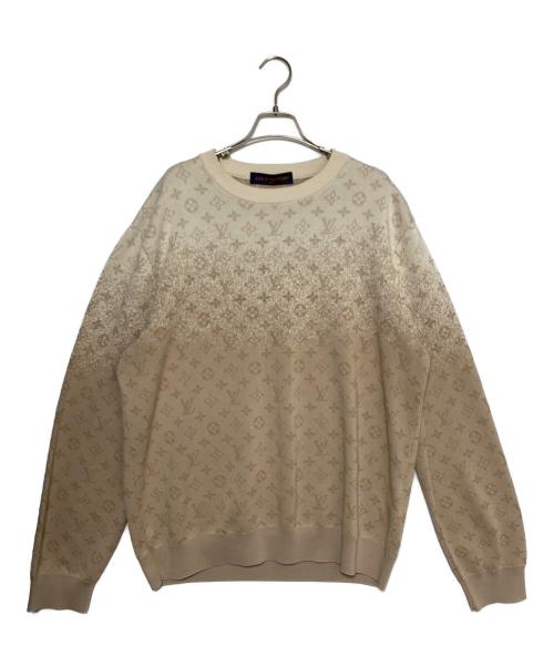 LOUIS VUITTON（ルイ ヴィトン）LOUIS VUITTON (ルイ ヴィトン) モノグラムグラディエントニット ベージュ サイズ:XLの古着・服飾アイテム