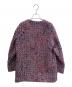 GUCCI (グッチ) ノーカラーツイードジャケット レッド×ブルー サイズ:38：140000円