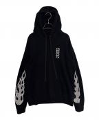 CHROME HEARTSクロムハーツ）の古着「Arm Flame Pullover Hoodie」｜ブラック