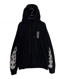 CHROME HEARTS（クロムハーツ）の古着「Arm Flame Pullover Hoodie」｜ブラック