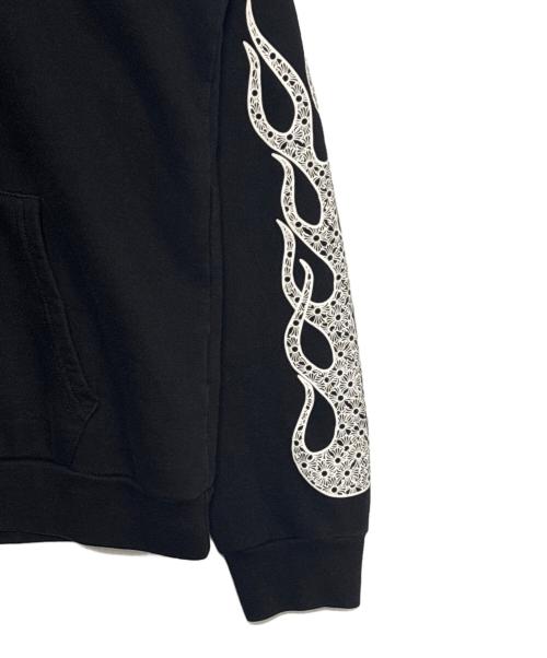 CHROME HEARTS（クロムハーツ）CHROME HEARTS (クロムハーツ) Arm Flame Pullover Hoodie ブラック サイズ:XLの古着・服飾アイテム