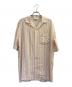 CELINE（セリーヌ）の古着「Céline Mini Triomphe Stripe Hawaiian Shirt ミニ トリオンフ ストライプ ハワイアンシャツ」｜ベージュ