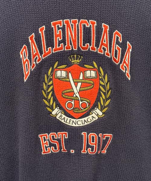 BALENCIAGA（バレンシアガ）BALENCIAGA (バレンシアガ) ロゴニット ネイビー サイズ:XSの古着・服飾アイテム