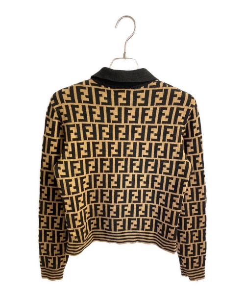 FENDI（フェンディ）FENDI (フェンディ) ズッカニットポロシャツ ベージュ サイズ:40の古着・服飾アイテム