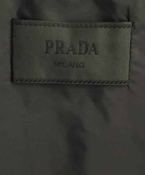 PRADA（プラダ）PRADA (プラダ) ロゴプレートナイロンジャケット ブラック サイズ:48の古着・服飾アイテム