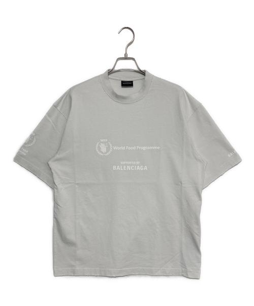 BALENCIAGA（バレンシアガ）BALENCIAGA (バレンシアガ) WFPロゴプリント オーバーサイズ クルーネック半袖Tシャツ ライトグレー サイズ:XSの古着・服飾アイテム