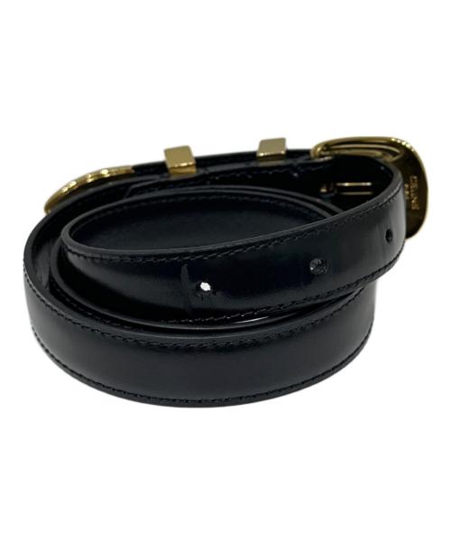 CELINE（セリーヌ）CELINE (セリーヌ) レザーベルト　U-NE-1273 ブラック サイズ:70の古着・服飾アイテム