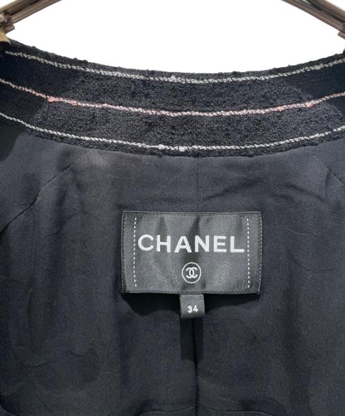 CHANEL（シャネル）CHANEL (シャネル) ココボタンツイードジャケット ブラック サイズ:34の古着・服飾アイテム