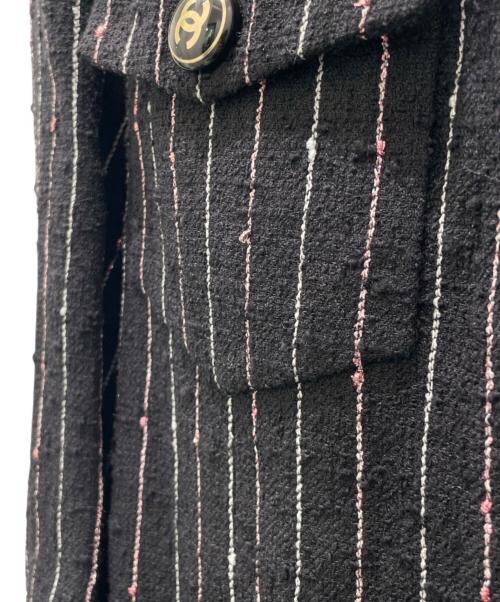CHANEL（シャネル）CHANEL (シャネル) ココボタンツイードジャケット ブラック サイズ:34の古着・服飾アイテム