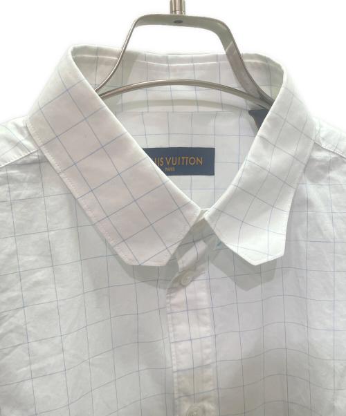LOUIS VUITTON（ルイ ヴィトン）LOUIS VUITTON (ルイ ヴィトン) ウィンドウペンチェックシャツ ホワイト サイズ:Lの古着・服飾アイテム