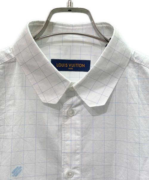 LOUIS VUITTON（ルイ ヴィトン）LOUIS VUITTON (ルイ ヴィトン) ウィンドウペンチェックシャツ ホワイト サイズ:Lの古着・服飾アイテム